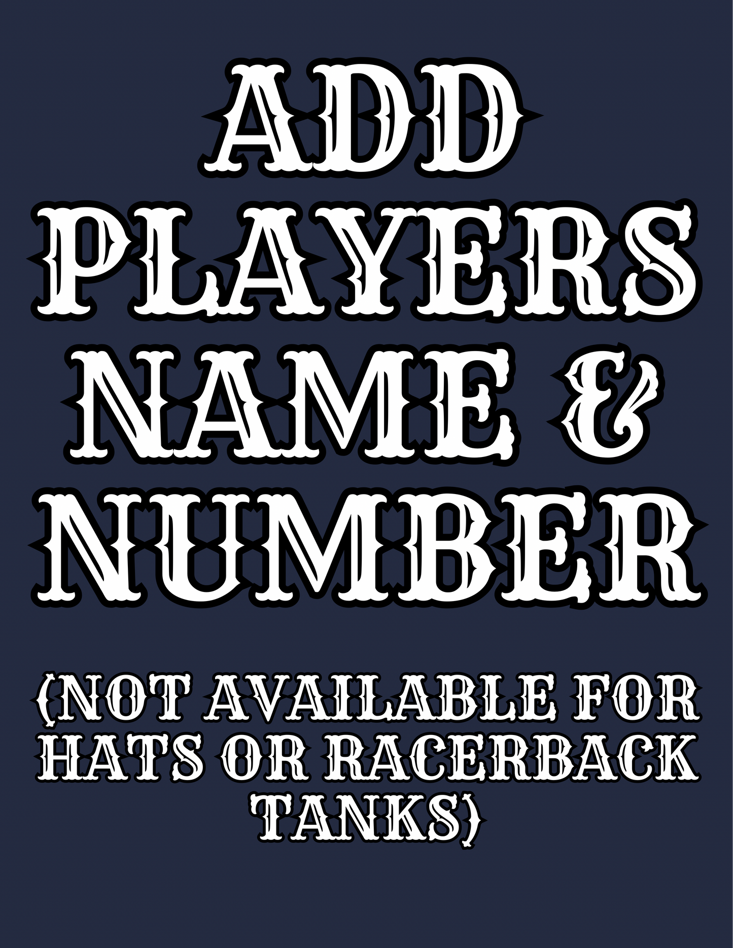 Add Players Name & Number