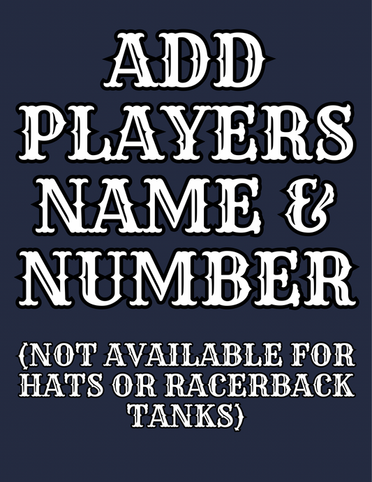 Add Players Name & Number