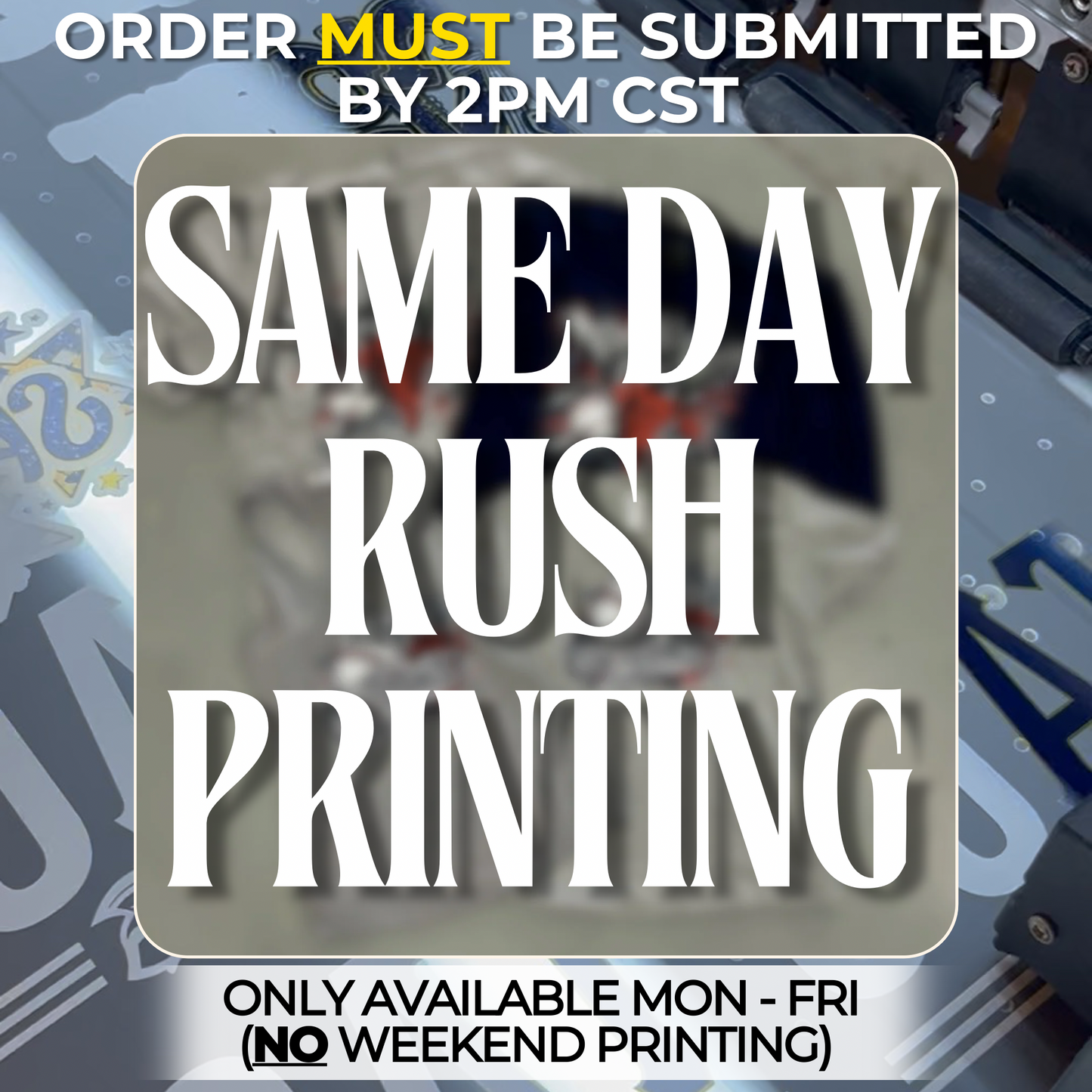 SAME DAY RUSH MY ORDER (GANGSHEETS ONLY)