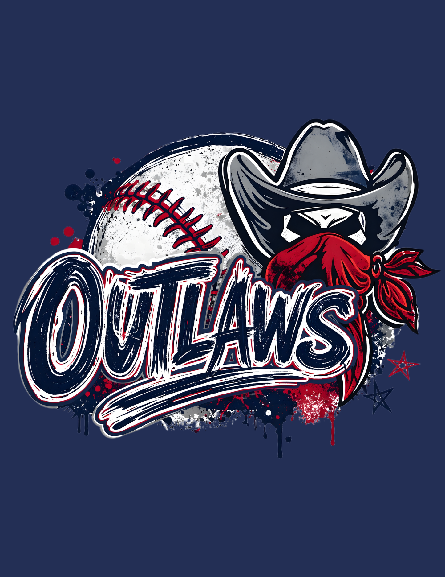 Outlaws Baseball Brush logo