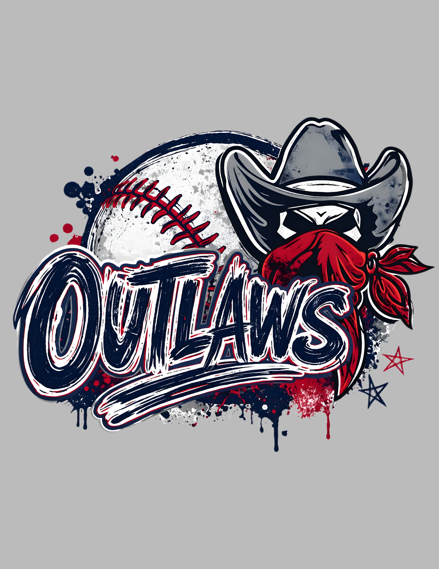 Outlaws Baseball Brush logo